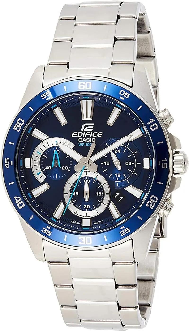 Casio EdifICE Men Blue Dial Stainless Steel Chronograph Watch - EFV-570D-2AVUDF