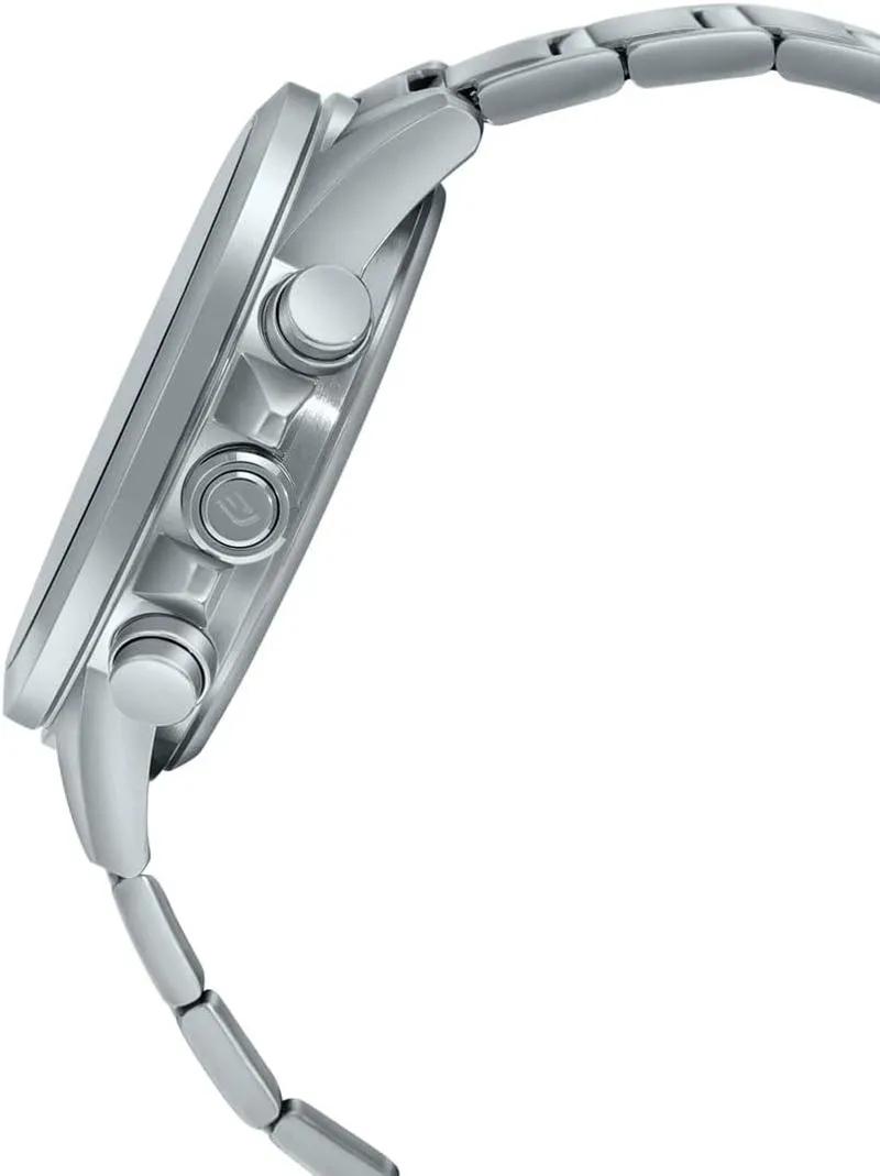 Casio Men WATCH EdifICE Smartphone Link Digital Analog Black Dial Stainless Steel Band ECB-30D-1ADF, Silver, bracelet